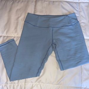 Calia, 3/4 baby blue workout leggings, size M
